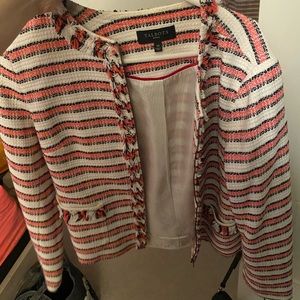 Talbot’s size 12petite pink and white work jacket